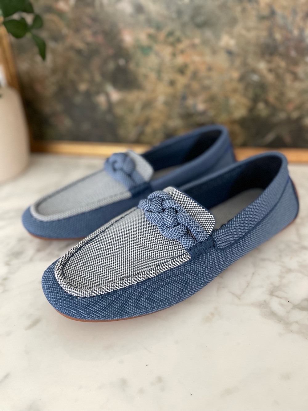 Rothy’s Braided Loafers Chambray Blue Driving Shoes Size 9.5 - Picture 2 of 12